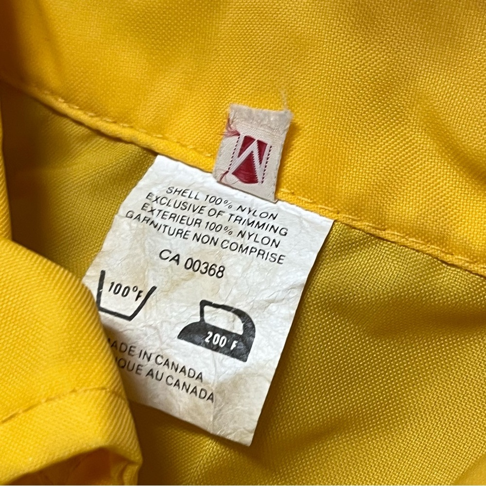 Vintage Yellow Track Jacket Green Striped Lightning Zipper Sized Medium - Picture 4 of 6